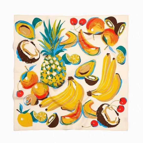 Madewell Accessories - 🍒NWOT Madewell Silk Bandana Fruit